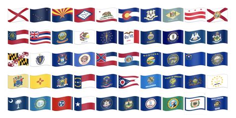 state flag emojis.
